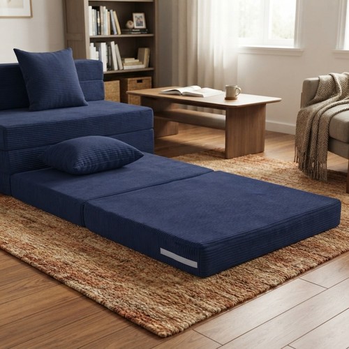 Stylish corduroy fold out sofa - fold,