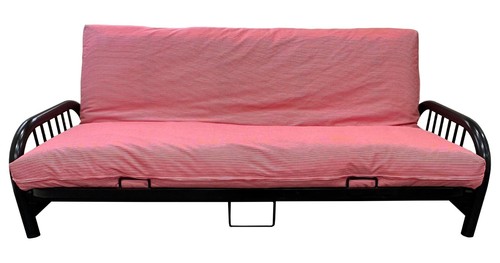 Full red stripe canvas futon - stripe,