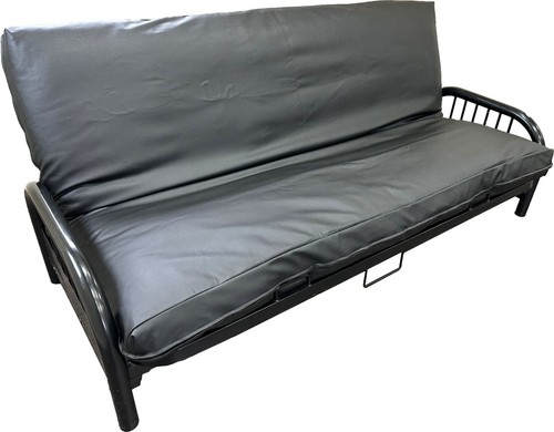 Black leather vinyl full - black,